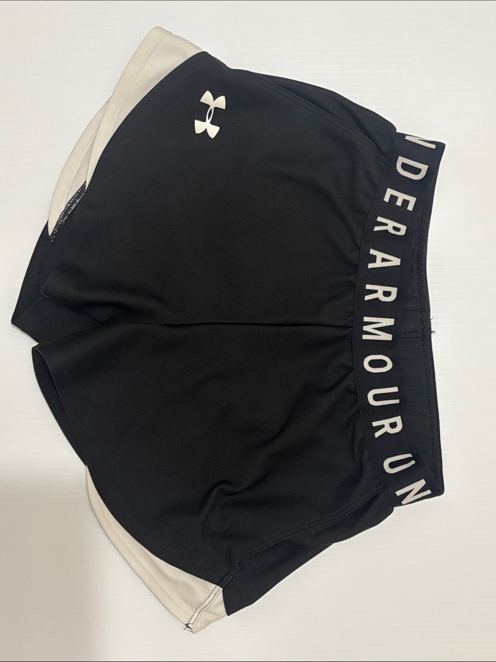 Under Armour Black and White Girls UA Play Up Shorts